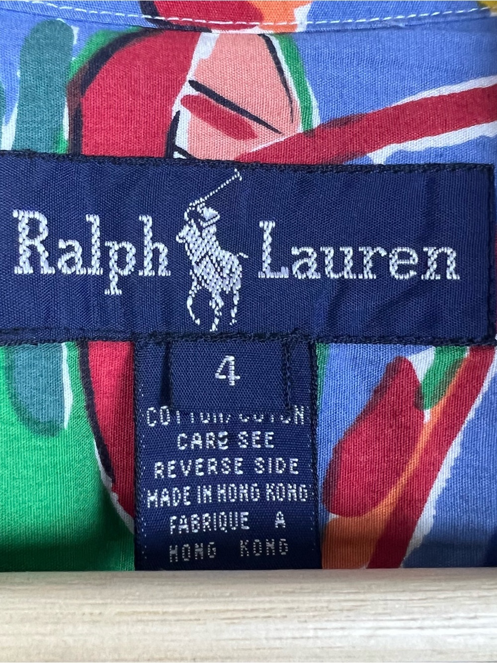 Vintage Ralph Lauren Colorful Riviera Beach Button Up Camp Shirt Sz 4 Women RARE - Picture 4 of 6
